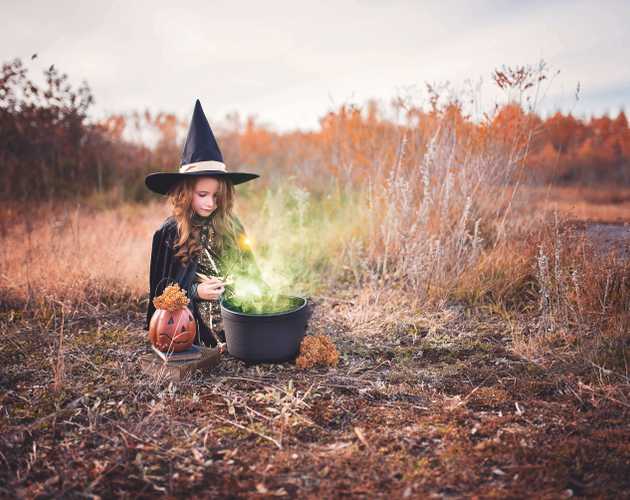 girl in witch costume