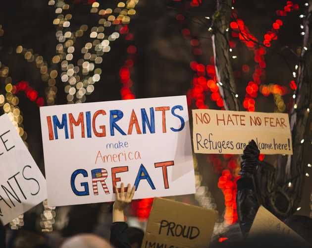 United States immigration rally signs